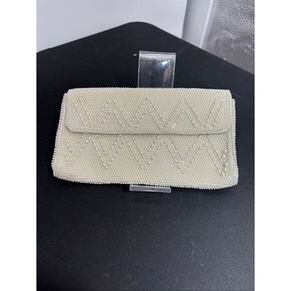 Hand beaded clutch bag Handbags - Vintage Beaded Bag by Susan Made in Japan